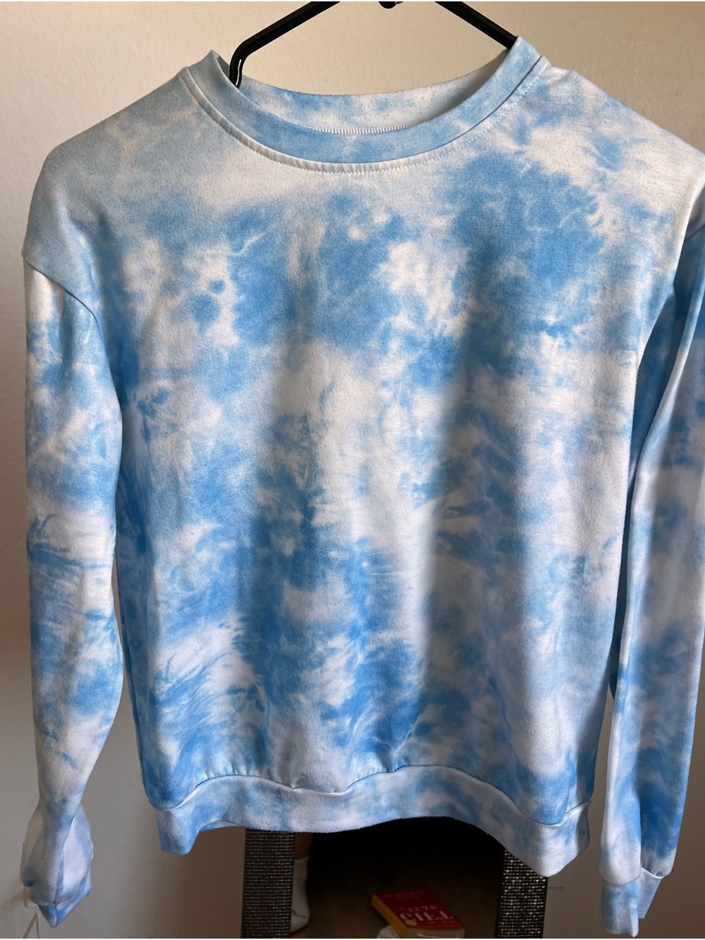 Tie-Dye Blue Crewneck Sweater